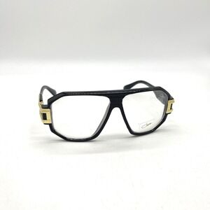 Cazal Vintage Oversized Geometric Eyeglasses Black Gold Mens Womens